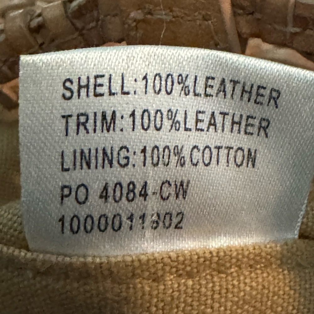 Woven Leather Tote Bag in Tan - Picture 8 of 8
